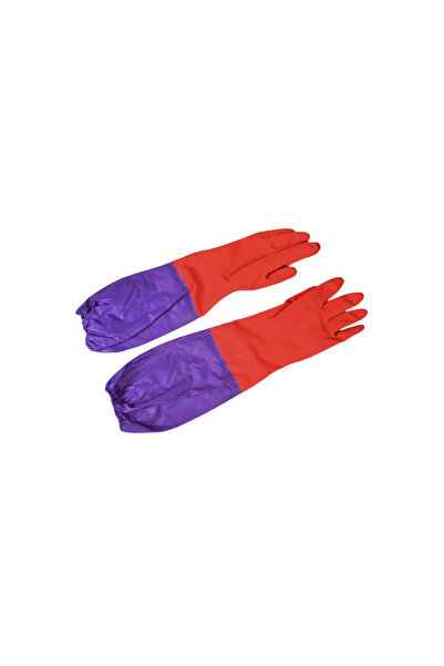 CME 2 x Pack of Long Sleeve Waterproof Gloves Purple and Red