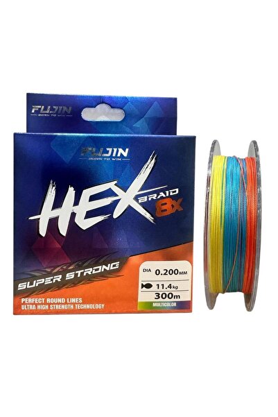 Fujin Yeni Hex 8x 300mt 0.20mm Multi Color İp Misina