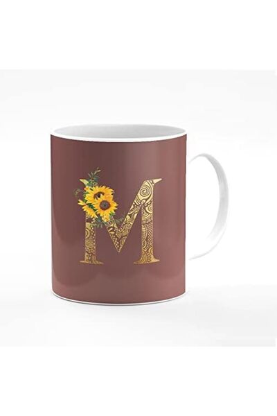Stylizedd Designer Printed Coffee Mug 11oz Ceramic Personalised Gift Mugs Cup - Custom Monogram Init
