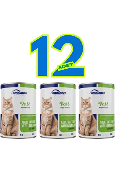 Ambiance 12 Adet Yetişkin Kediler Için Kuzu Etli Yaş Mama 400 gr