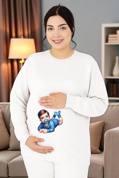BENROMA Printed Maternity Sweatshirt