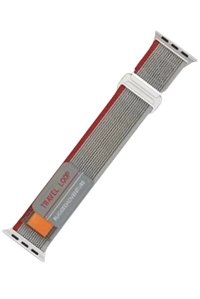 MKR Cpt83 Apple Watch 38mm Alice Fabric Band - Grey-Red