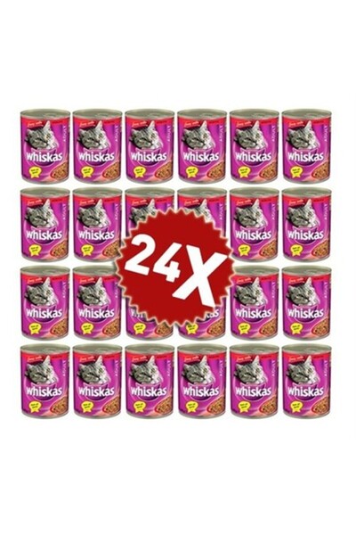 Whiskas Gravy Soslu Sığır Etli Yetişkin Kedi Konservesi 24 Adet 400 Gr