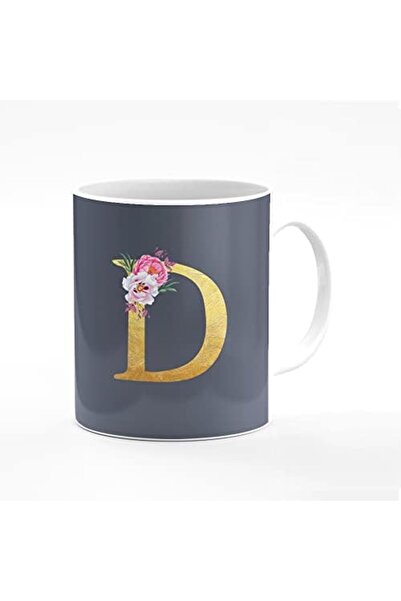 Stylizedd كوب قهوة مطبوع عليه تصميم خاص، 11 أونصة، أكواب سيراميك للهدايا الشخصية - حرف واحد فقط