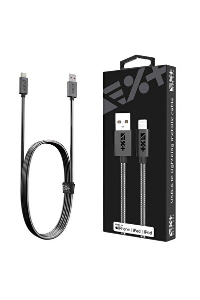 NOA Cablu de date tip USB-A - Lightning, Metalic, Space Grey