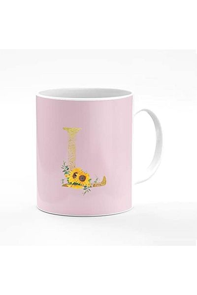 Stylizedd Designer Printed Coffee Mug 11oz Ceramic Personalised Gift Mugs Cup -Custom Monogram Initi