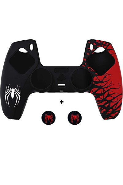 Doreka PS5 Dualsense Spider-Man Koruyucu Silikon Kılıf + Analog silikon Koruyucu