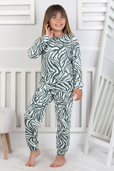 ZUZUNGA Tiger Patterned Girl's Pajama Set