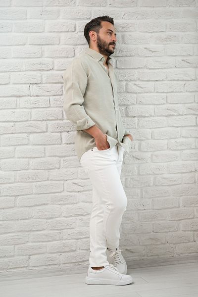 alenmeza Regular Fit Collar Buttoned Summer Modal Fabric Men's Shirt