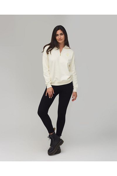 Bumbăcel Women's cotton hooded zip-up sweatshirt