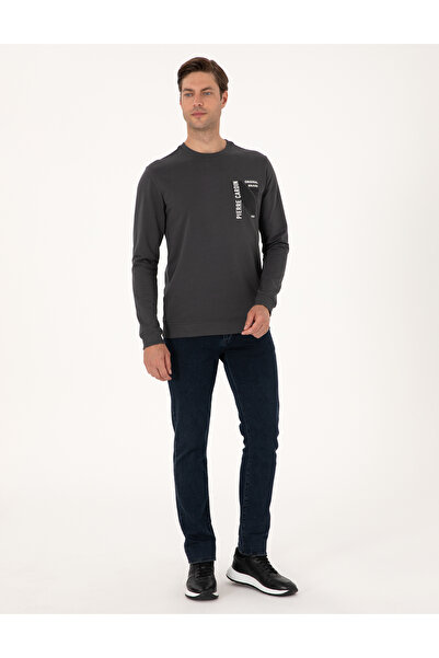Pierre Cardin Antrasit Regular Fit Bisiklet Yaka Sweatshirt 50317750-VR006