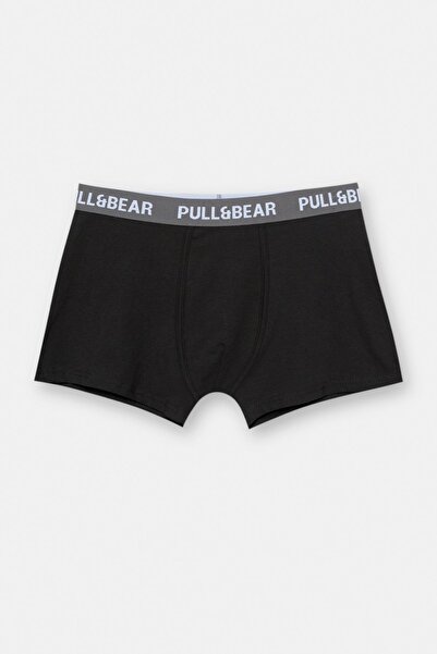 Pull & Bear Logolu 3'lü boxer paketi
