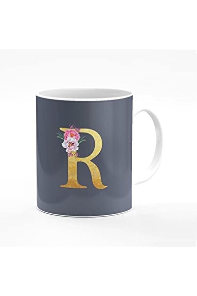 Stylizedd كوب قهوة مطبوع عليه تصميم خاص، 11 أونصة، أكواب سيراميك للهدايا الشخصية - حرف واحد فقط