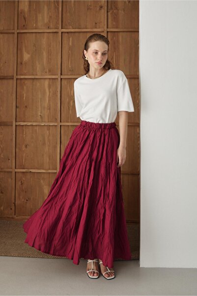 Rimel Moda راول كراش تنورة كلاريت ريد