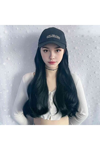 Generic wig women's duck tongue hat long hair big wave simulated hair full head cover