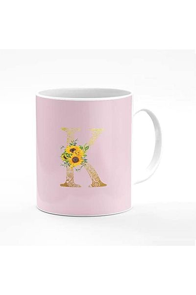 Stylizedd Designer Printed Coffee Mug 11oz Ceramic Personalised Gift Mugs Cup - Custom Monogram Init