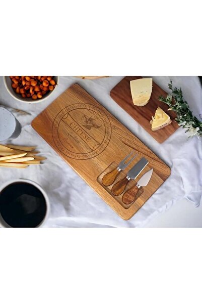 Kiesa Bamboo 4 Piece Cheese Presentation Set Natural Breakfast Bamboo Set