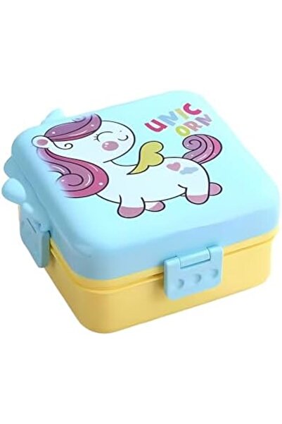 Twisoo Kids Lunch Box with Spoon – Leakproof Double Decker Bento Box, Durable Plastic, Sealed for