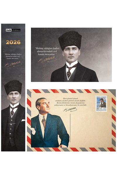 Mor kelebek 2026 Ataturk Commander Agenda - Gazi Wall Calendar - Desk Calendar - Pen and Izmir Anthem Snow Globe