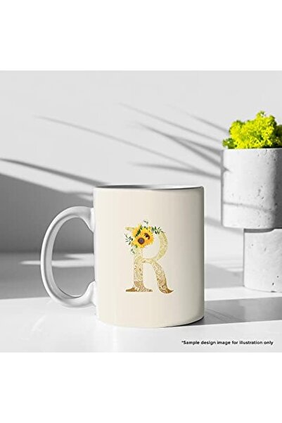 Stylizedd Designer Printed Coffee Mug 11oz Ceramic Personalised Gift Mugs Cup -Custom Monogram Initi