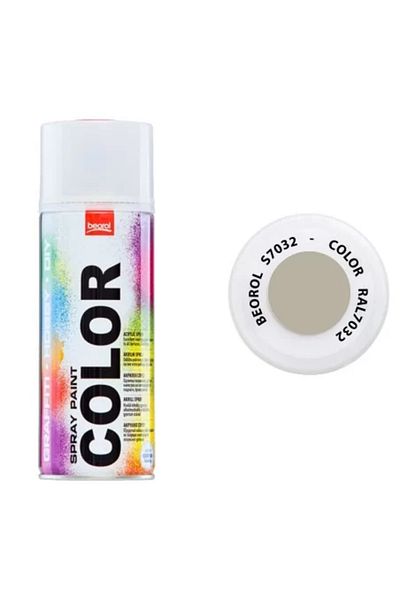 beorol Acrylic Spray Paint, Gray RAL 7032, 400 ml,