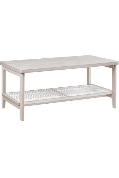 VASAGLE Τραπεζάκι σαλονιού, κατασκευασμένο από MDF, με αποθηκευτικό χώρο σε 2...