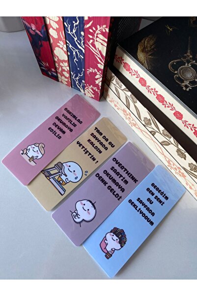 badescraft Set de 4 semne de carte drăguțe cu răspuns la stare de spirit