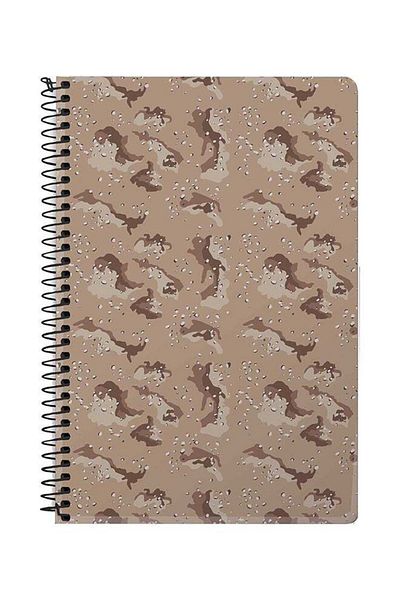 Stylizedd Desert Storm Camo A5 Spiral Notebook Brown