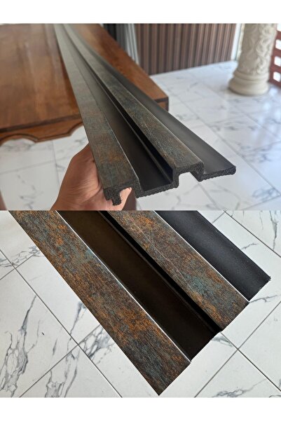 dekor marketim Pvc Polimer 2 Fugalı 02 Rustic Duvar Lambiri Ofis Tv Arkası Ko...