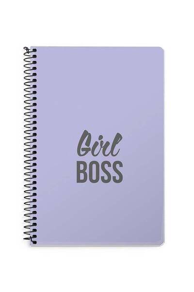 Stylizedd دفتر ملاحظات حلزوني A5 مصمم، دفتر ملاحظات، دفتر يوميات، أرجواني