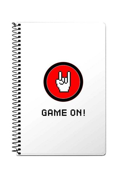Stylizedd Game On A5 Spiral Notebook White