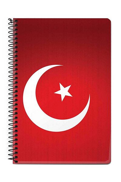 Stylizedd Flag Of Turkey A5 Spiral Notebook Red/White