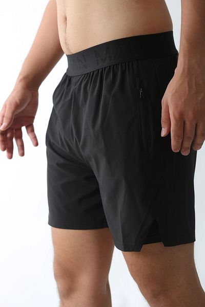 man of man man man of man Man of Man Men's Written Lined Black Shorts