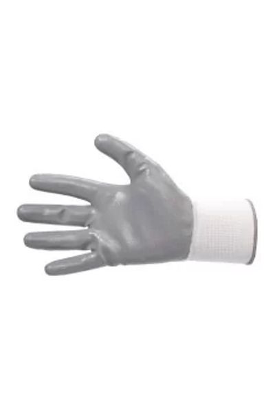 NEO Goat Leather Gloves, Grey and White, Size 9",