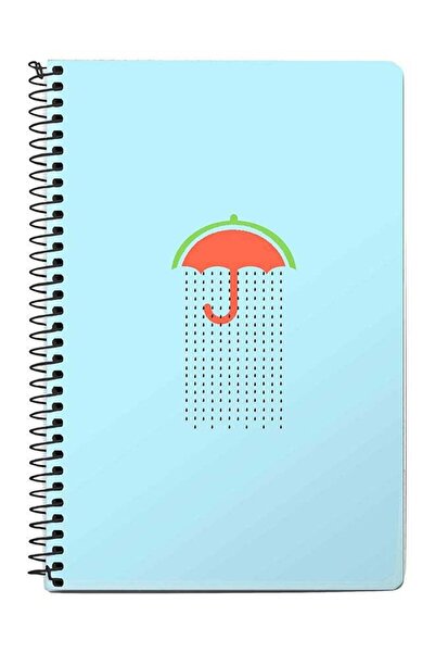 Stylizedd دفتر ملاحظات حلزوني A5 من Weeping Melon باللون الأزرق/الوردي