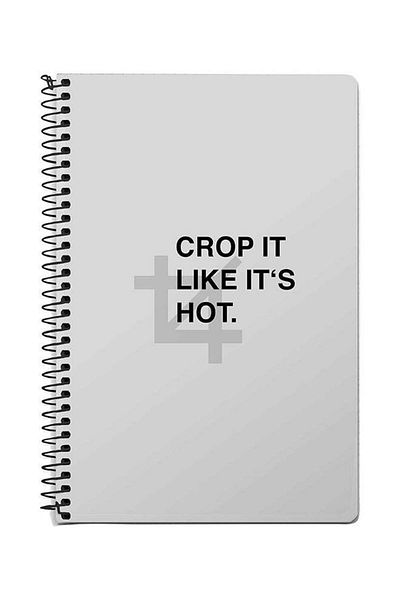 Stylizedd Crop It A5 Spiral Notebook Grey/Black