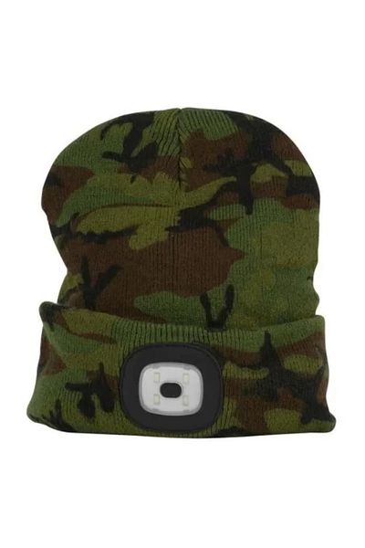 Strend Pro Hat with Head Lamp, Camouflage Model, 4 x SMD LED