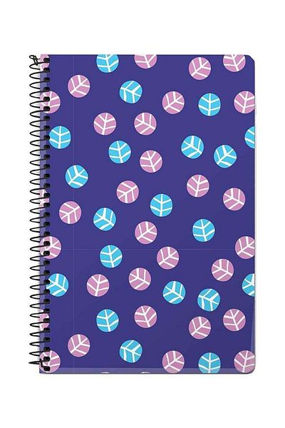 Stylizedd Bubbly Flakes A5 Spiral Notebook Blue