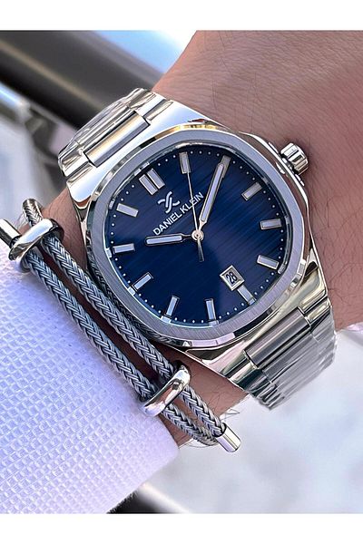 Daniel Klein Italian Model Bracelet Gift Steel Cord 3 Atm 2 Years Warranty Men's Wrist Watch Mx07