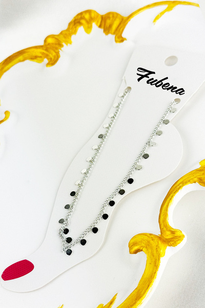 Fubena Yerli Üretim 14K Altın Kaplama 8874 Yuvarlak Sallantılı Halhal