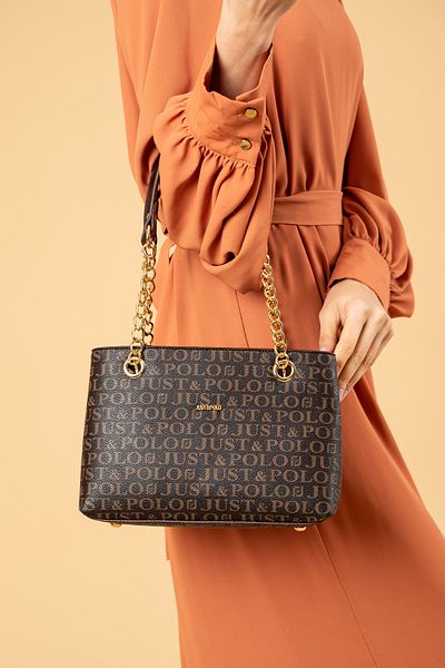 Just Polo JP حقائب كتف نسائية أصلية من Just Polo الأكثر مبيعاً مناسبة للاستخدام اليومي 2181 COFFEE