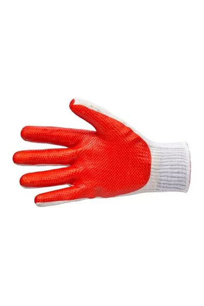beorol Work gloves made of cotton, polyester, and latex, REDWING-L,