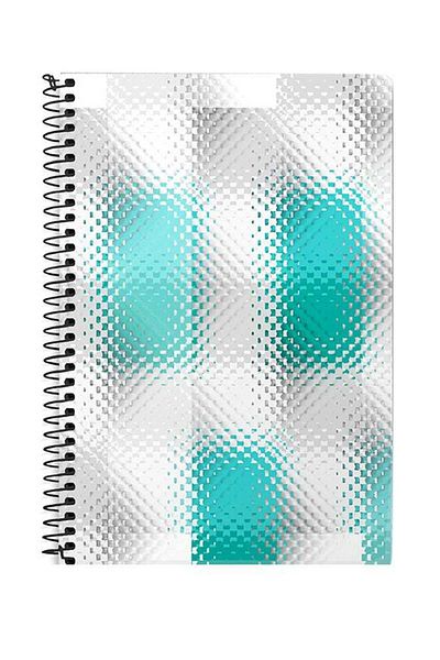 Stylizedd Cubic Stairs A5 Spiral Notebook White/Blue