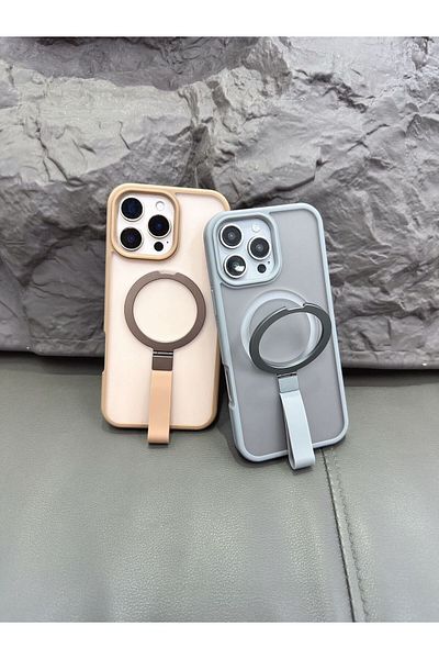 GENERAL جراب Ring MagSafe مع حامل إصبع من السيليكون لهاتف Apple iPhone 16 Pro