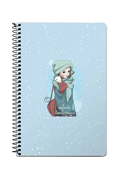 Stylizedd Infinite Tenderness A5 Spiral Notebook Blue