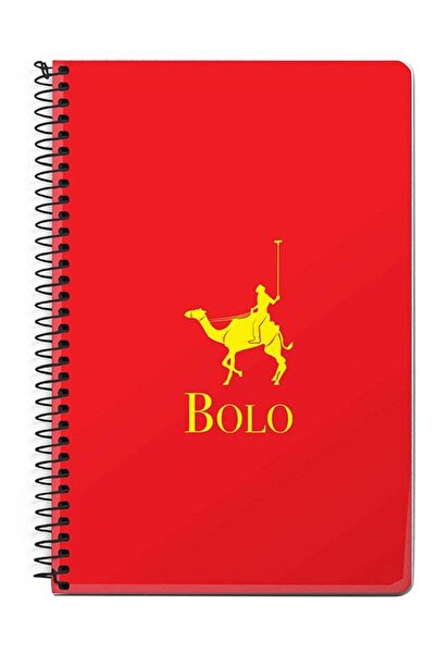 Stylizedd Bolo Red A5 Spiral Notebook Red/Yellow