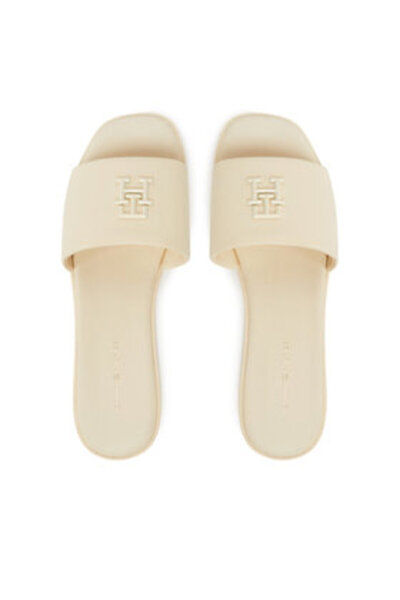 Tommy Hilfiger Women's FW0FW08806 Beige Slides
