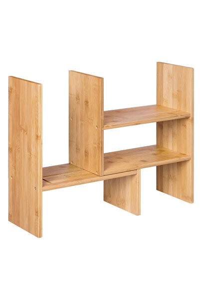 OEM SONGMICS Modular Organizer with 3 Adjustable Storage Shapes, Bamboo, 65x15x40 cm, Brown