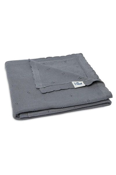 Jollein Cotton Knitted Blanket 100 x 75 cm, Jollein, Pointelle Grey