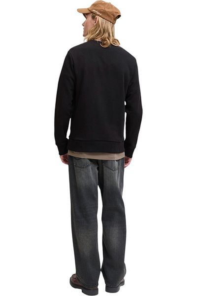 Jack & Jones Bluza JACK & JONES Φούτερ με μανίκια Brandy LN - 12279256-Μαύρο